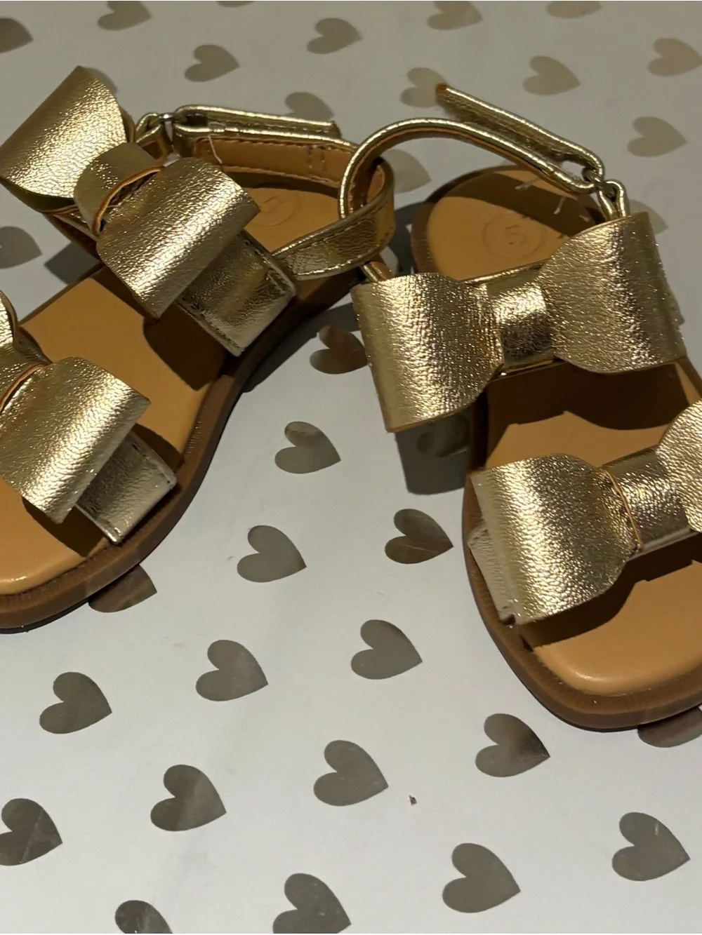 Carter's Girls Gold Bow Sandals